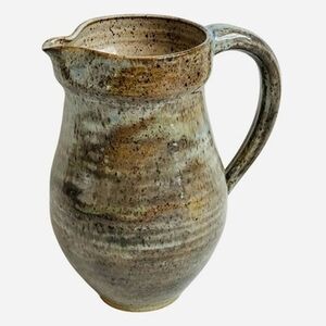 Rare Vintage French Studio Art Pottery Glazed Pitcher Jug 6.5" Tall VG